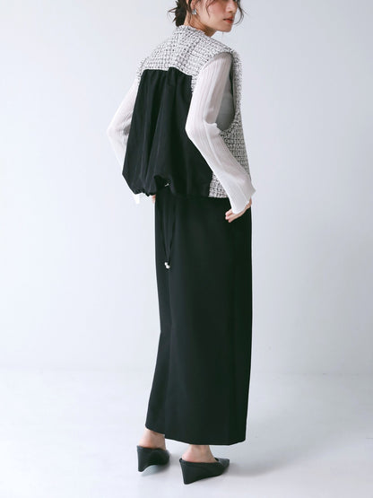 【予約販売】CHIGNON ミニマルツィードドッキングジレ 4866-609BZ