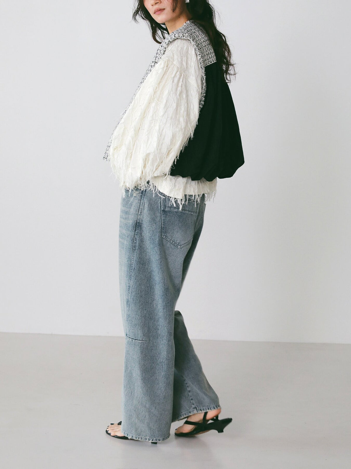 【予約販売】CHIGNON ミニマルツィードドッキングジレ 4866-609BZ