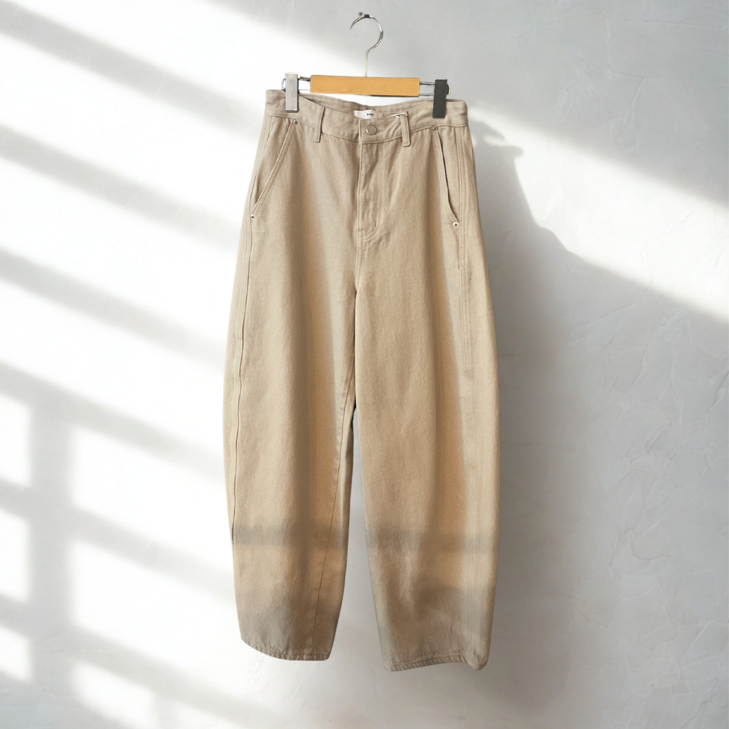 バレルレッグデニムソフトパンツ