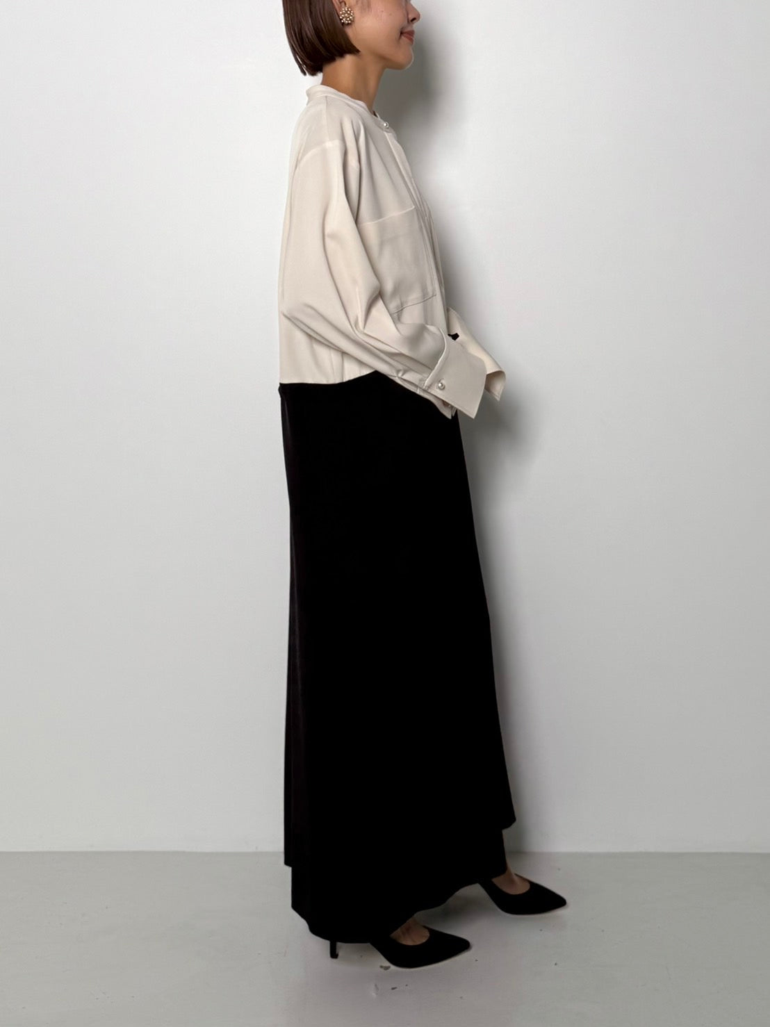 【予約販売】CHIGNON パールロングシャツOP 5436-488BKK