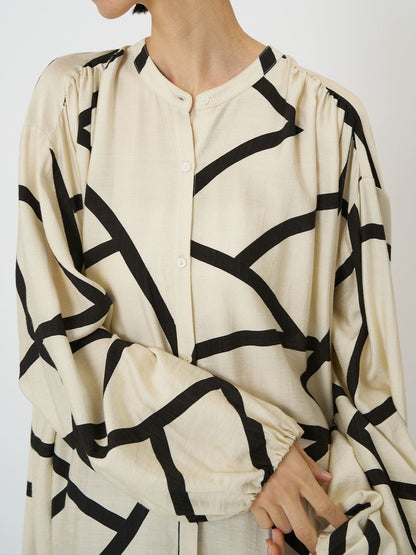 【予約販売】CHIGNON ラインプリントシャツOP 5961-019KK