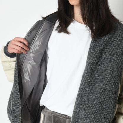 SUPERTHANKS Fur/Shrink faux leather Reversible Flight jacket ST264 JK02