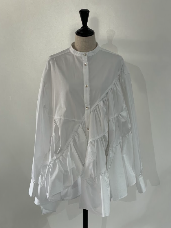 RUMCHE Typewriter Gatherd Blouse R25A10603