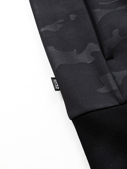 SY32 DOUBLE KNIT EMBOSS CAMO SHIELD P/O CREW No.13525［30%OFF］