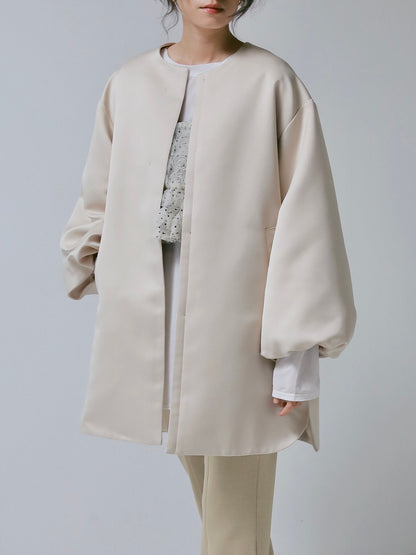 【予約販売】CHIGNON フォルムスリーブノーカラーコート7266-636MK