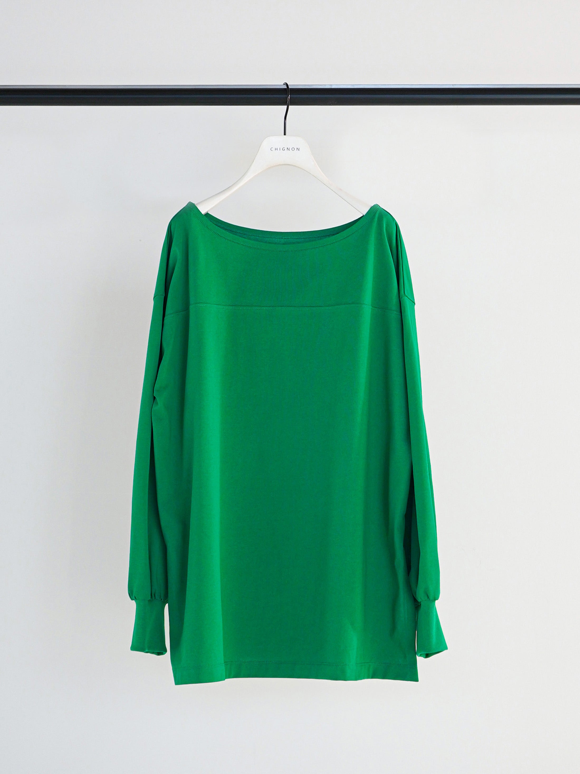 【予約販売】CHIGNON 度詰天竺ボートネックロンT 8261-015KK