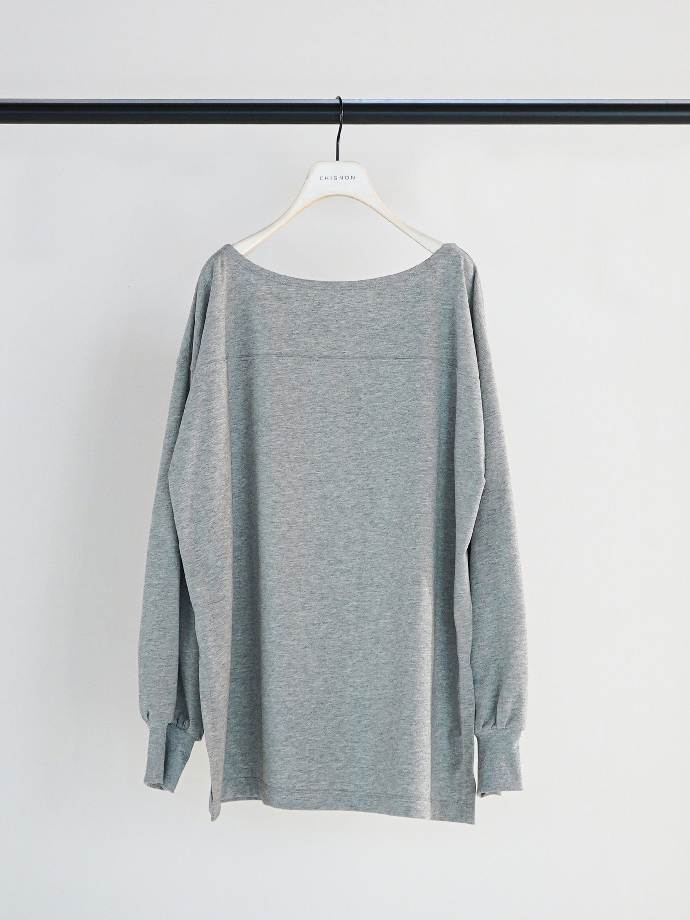 【予約販売】CHIGNON 度詰天竺ボートネックロンT 8261-015KK