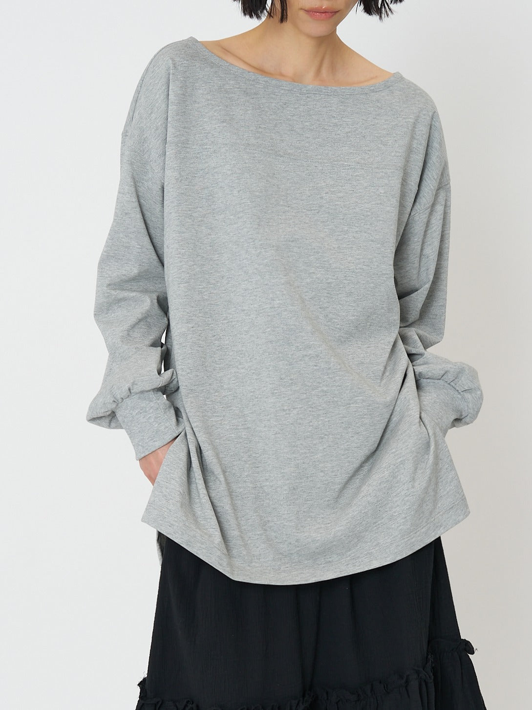 【予約販売】CHIGNON 度詰天竺ボートネックロンT 8261-015KK