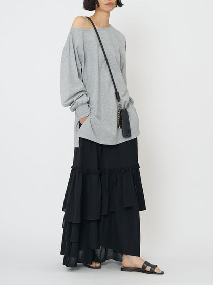 【予約販売】CHIGNON 度詰天竺ボートネックロンT 8261-015KK