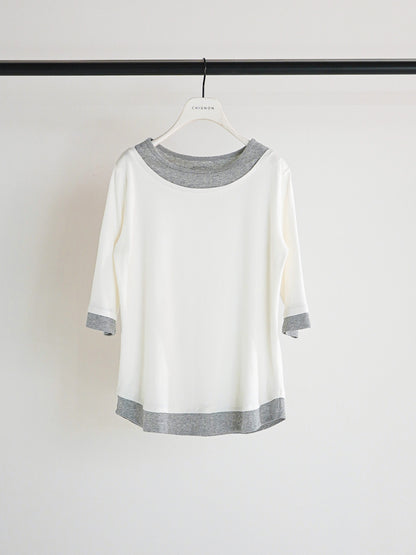 【予約販売】CHIGNON 配色テレコハーフスリーブPO 8261-108KK