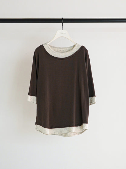 【予約販売】CHIGNON 配色テレコハーフスリーブPO 8261-108KK