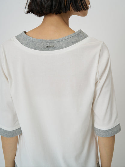 【予約販売】CHIGNON 配色テレコハーフスリーブPO 8261-108KK