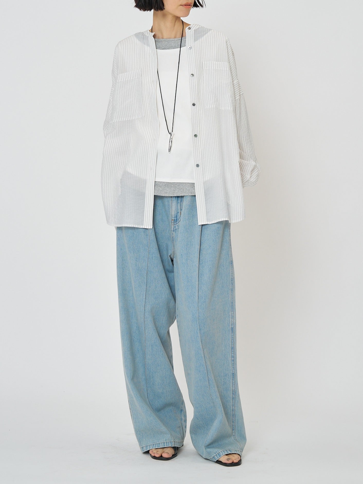 【予約販売】CHIGNON 配色テレコハーフスリーブPO 8261-108KK