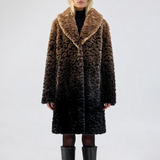 UNREAL FUR BOHO COAT OMBRE LEOPARD 8330005