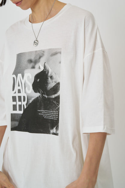 【予約販売】CHIGNON アニマルフォト"CAT"Tee  8461-101KK