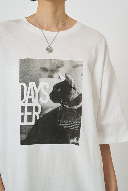 【予約販売】CHIGNON アニマルフォト"CAT"Tee  8461-101KK