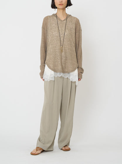 【予約販売】CHIGNON シアーフーディニットソー 8861-068GL