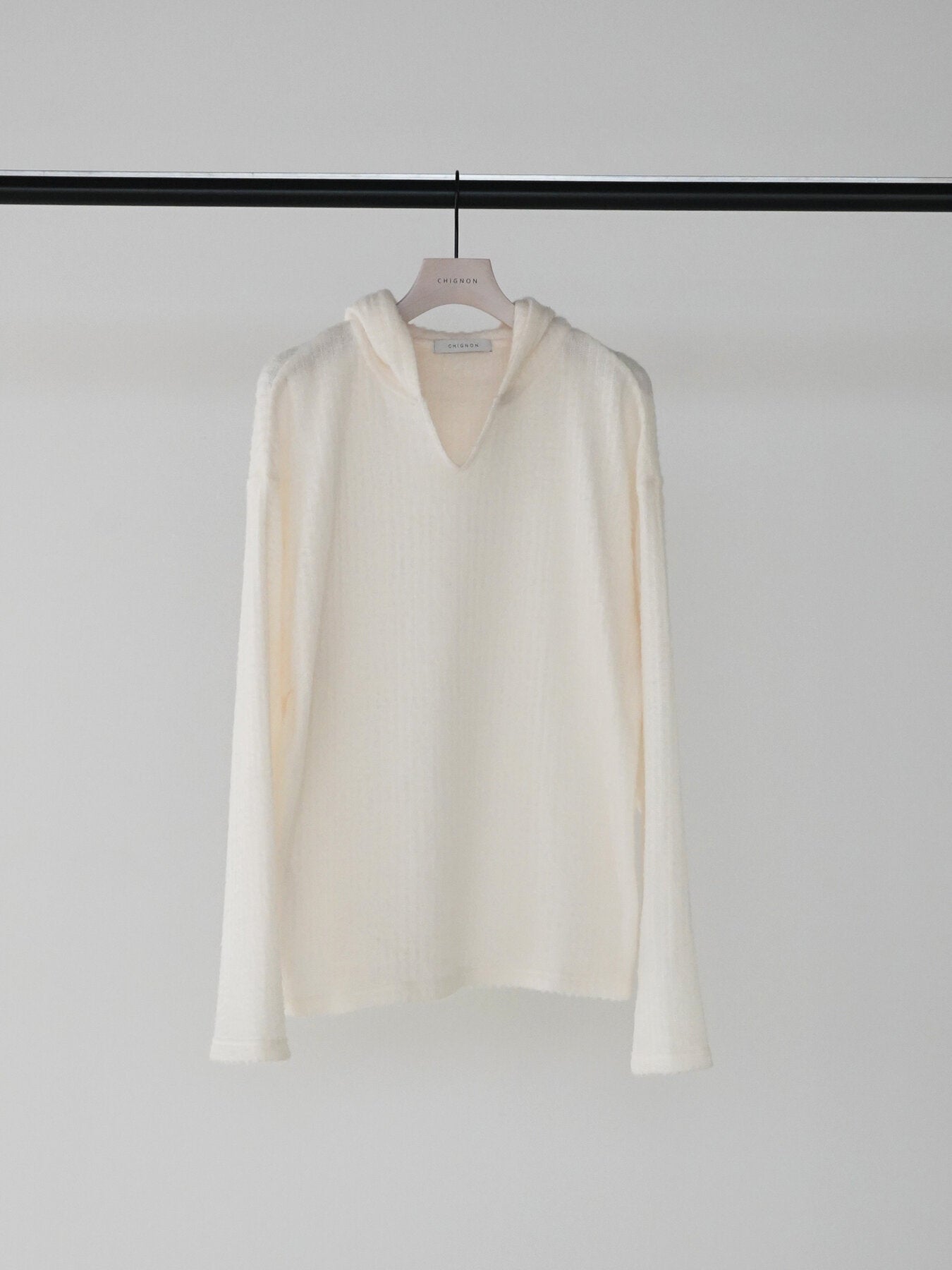 【予約販売】CHIGNON シャギーストライプフーディ－ 8865-388GL