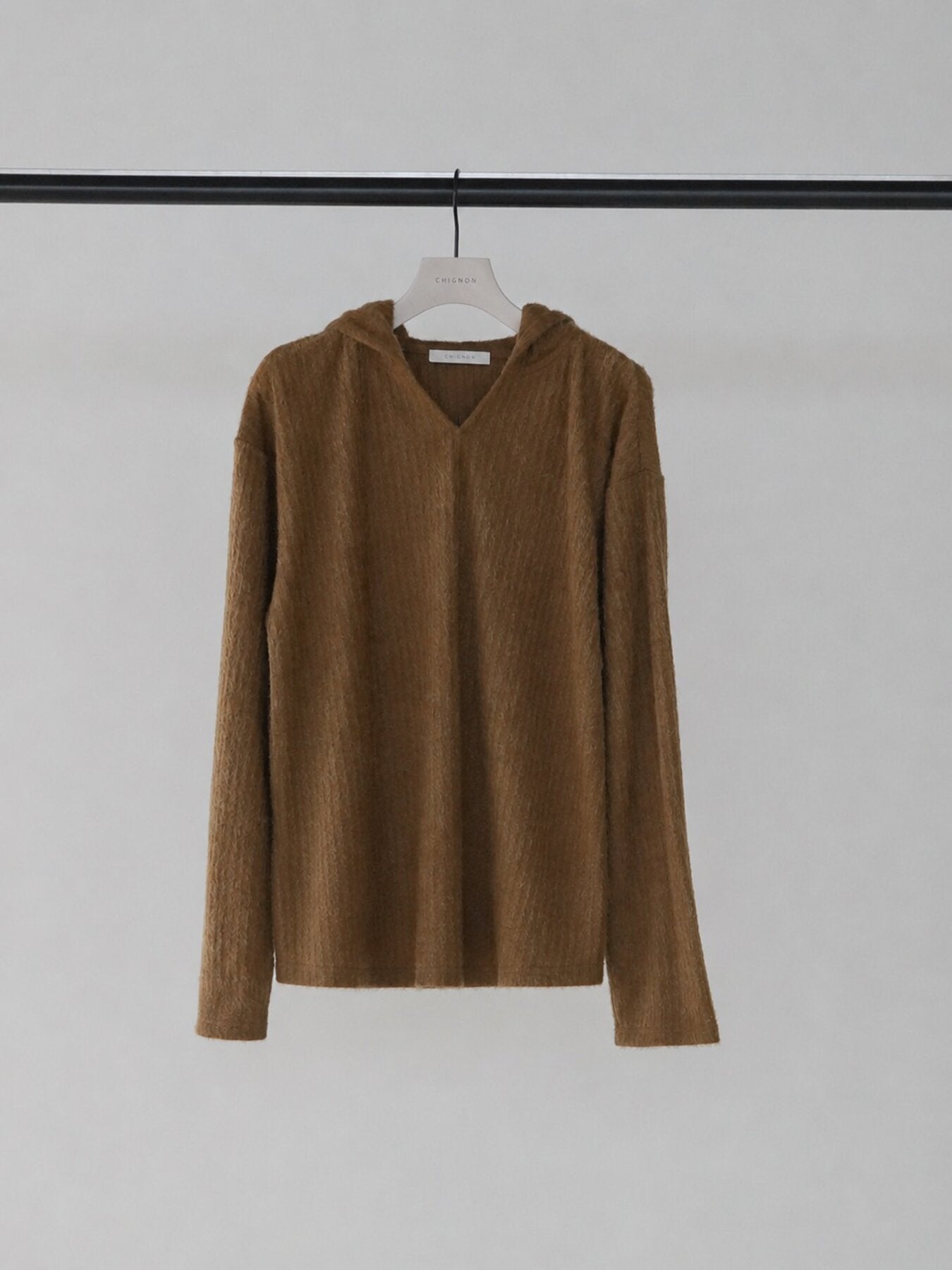 【予約販売】CHIGNON シャギーストライプフーディ－ 8865-388GL