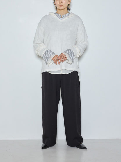 【予約販売】CHIGNON シャギーストライプフーディ－ 8865-388GL