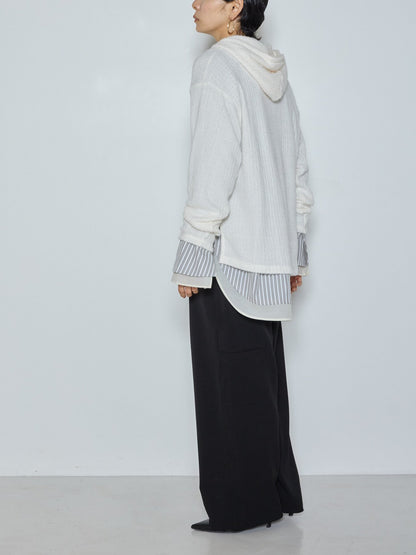 【予約販売】CHIGNON シャギーストライプフーディ－ 8865-388GL