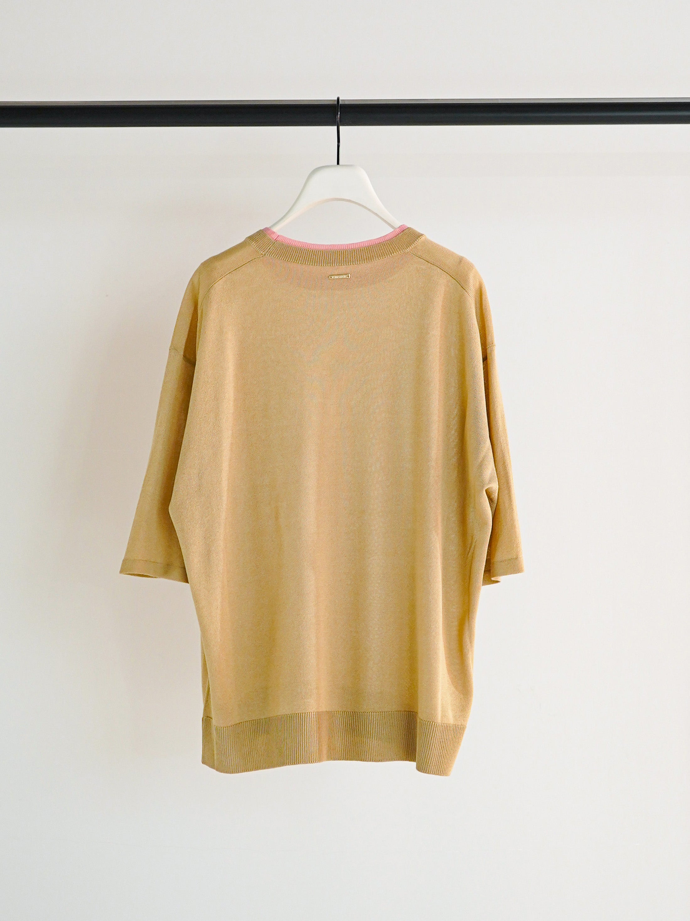 【予約販売】CHIGNON 衿配色ハーフスリーブニット 9261-087GS