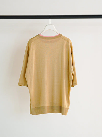 【予約販売】CHIGNON 衿配色ハーフスリーブニット 9261-087GS