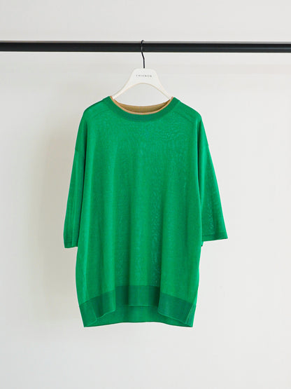 【予約販売】CHIGNON 衿配色ハーフスリーブニット 9261-087GS