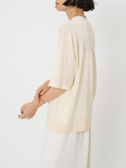 【予約販売】CHIGNON 衿配色ハーフスリーブニット 9261-087GS