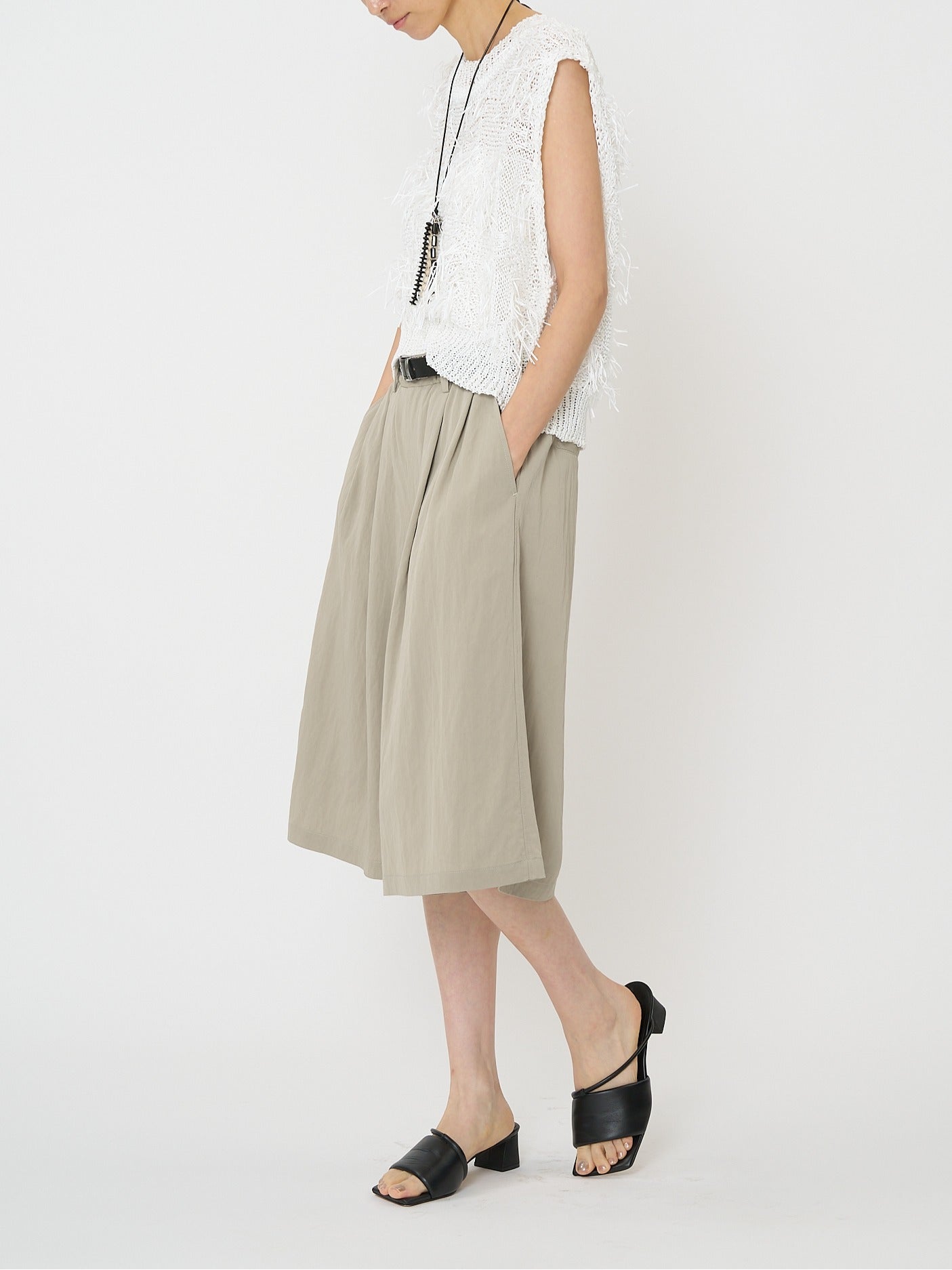 【予約販売】CHIGNON カットJQフリンジニットベスト 9261-091GS