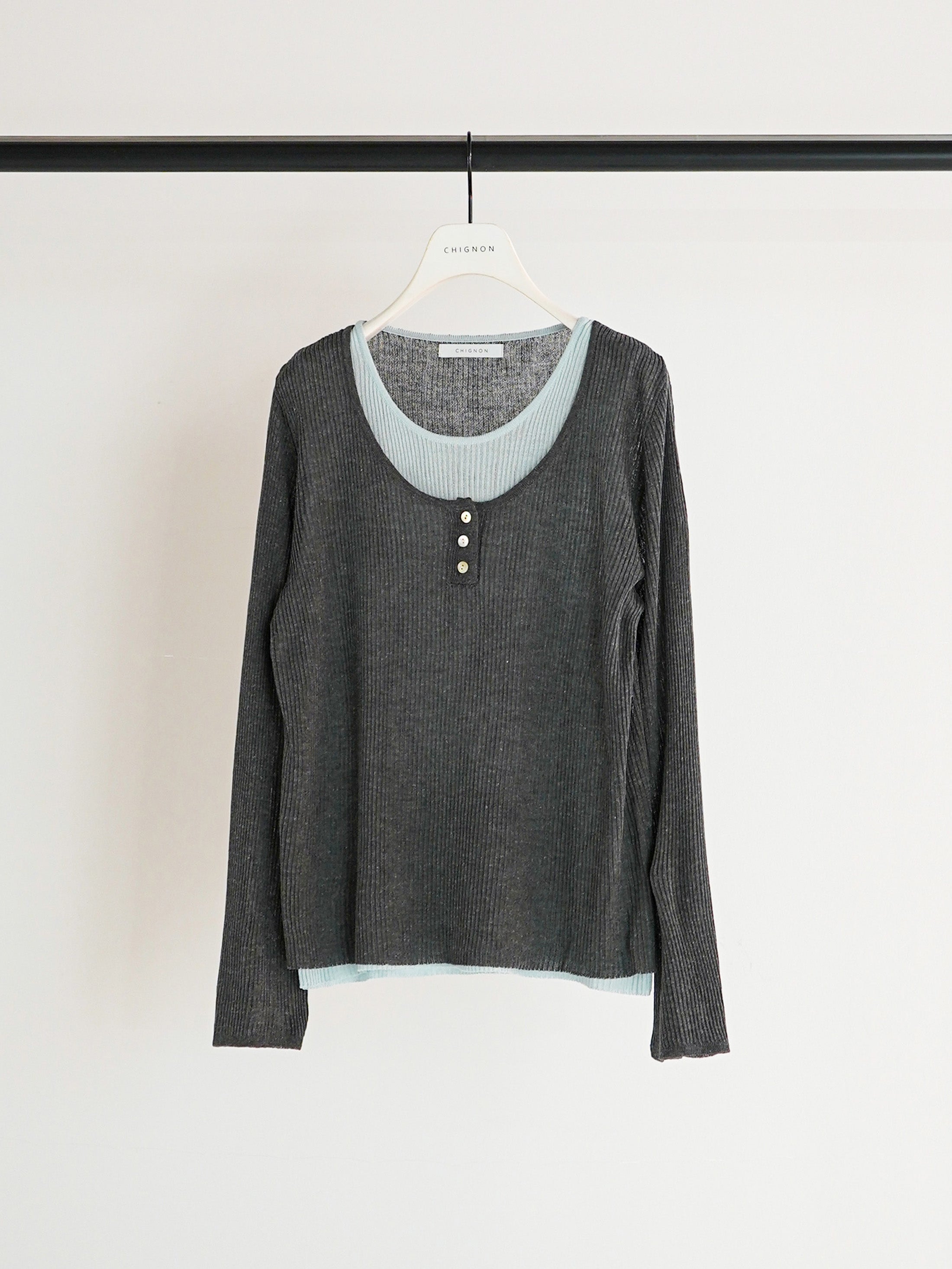 【予約販売】CHIGNON タンクレイヤードニット 9561-089GS