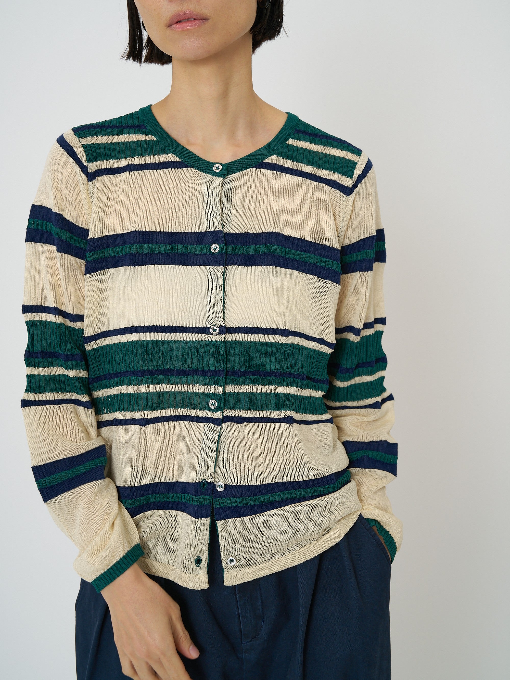 【予約販売】CHIGNON マルチボーダーカーディガン 9561-090GS