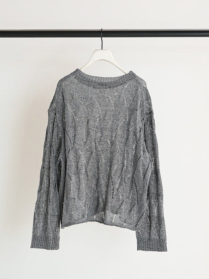 【予約販売】CHIGNON ペーパータッチスカシ柄ニット 9561-092GS