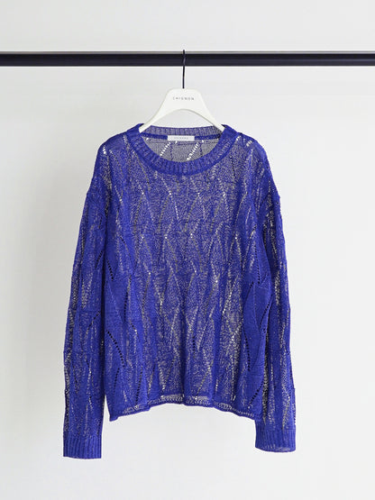 【予約販売】CHIGNON ペーパータッチスカシ柄ニット 9561-092GS