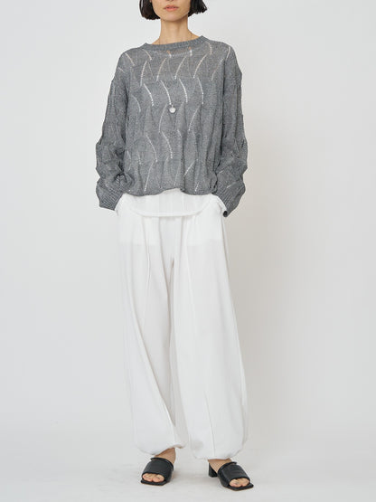 【予約販売】CHIGNON ペーパータッチスカシ柄ニット 9561-092GS