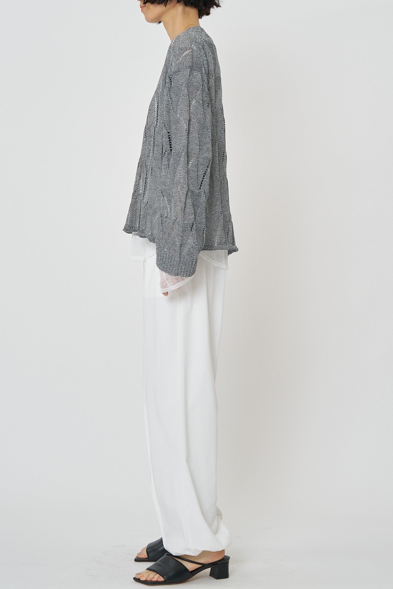 【予約販売】CHIGNON ペーパータッチスカシ柄ニット 9561-092GS