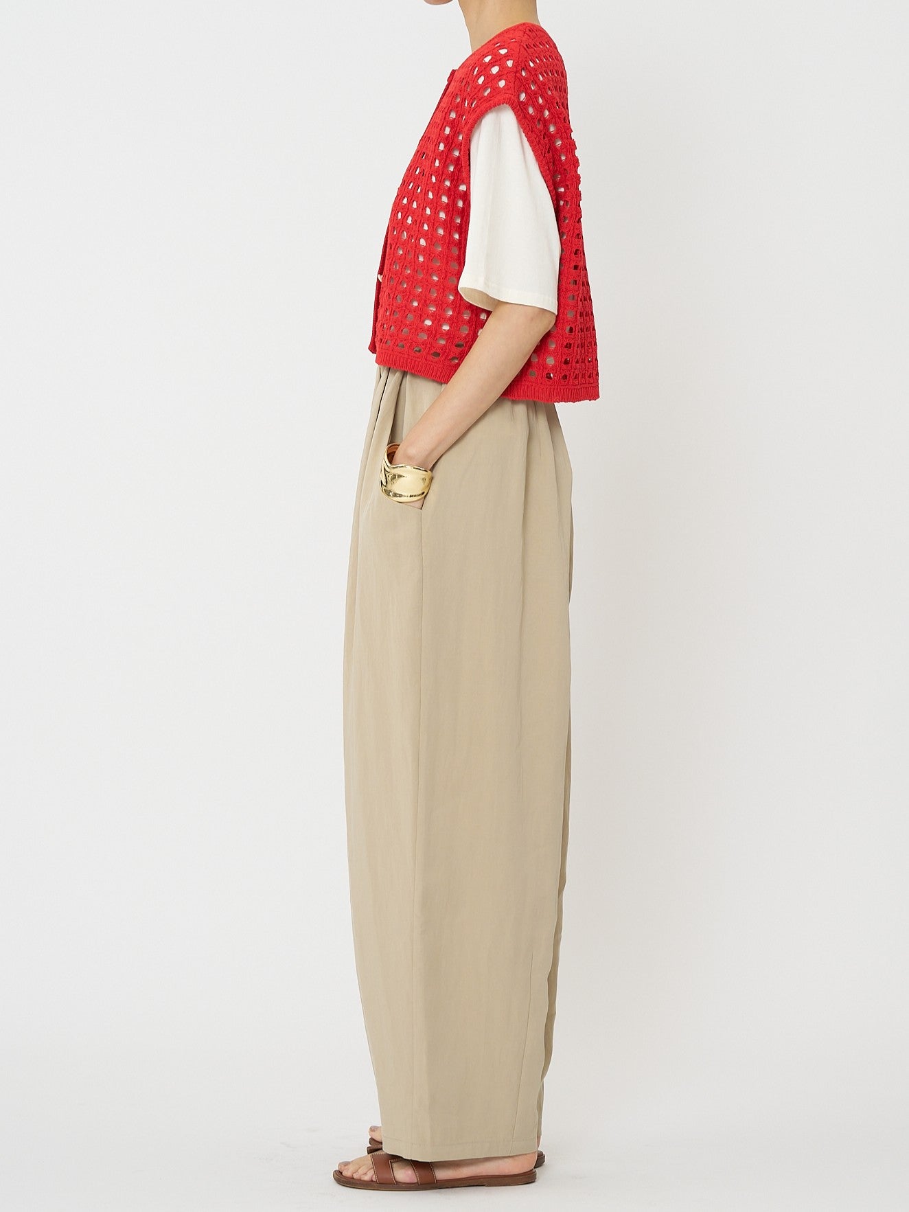 【予約販売】CHIGNON メッシュボックスニットベスト 9561-098DP