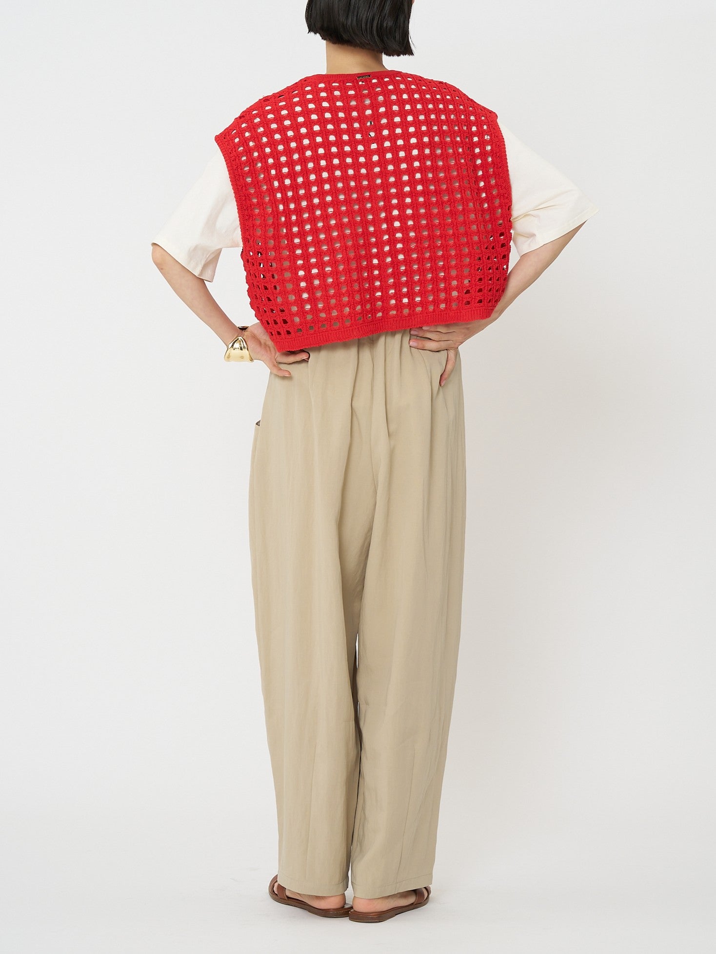 【予約販売】CHIGNON メッシュボックスニットベスト 9561-098DP