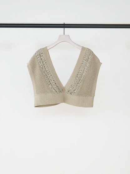 【予約販売】CHIGNON ヘアピンレースドッキングベスト 9563-691DP