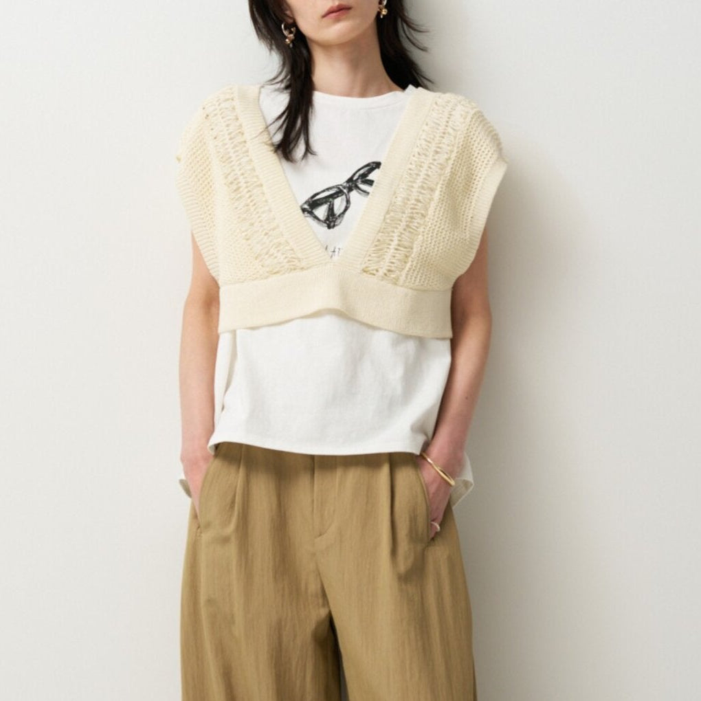 【予約販売】CHIGNON ヘアピンレースドッキングベスト 9563-691DP