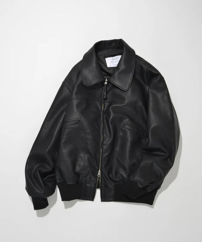 SUPERTHANKS Faux Leather Padded Blouson JK03A