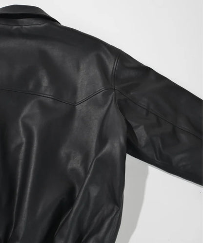 SUPERTHANKS Faux Leather Padded Blouson JK03A