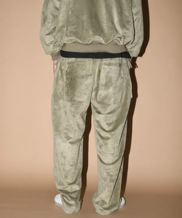 SUPERTHANKS Faux Suede Side-zip Wide Pants PT01