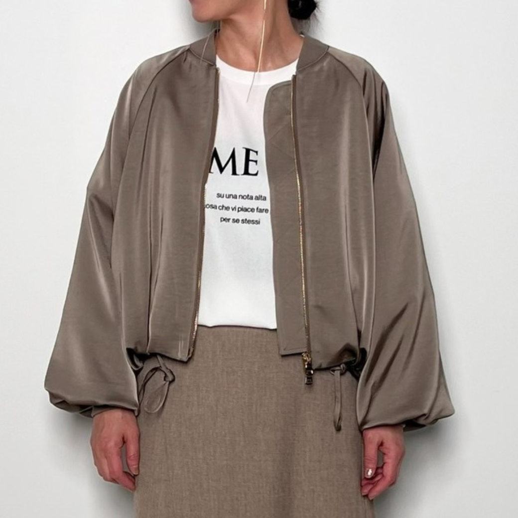 CHIGNON サテンボリュームブルゾン 4654-033MK