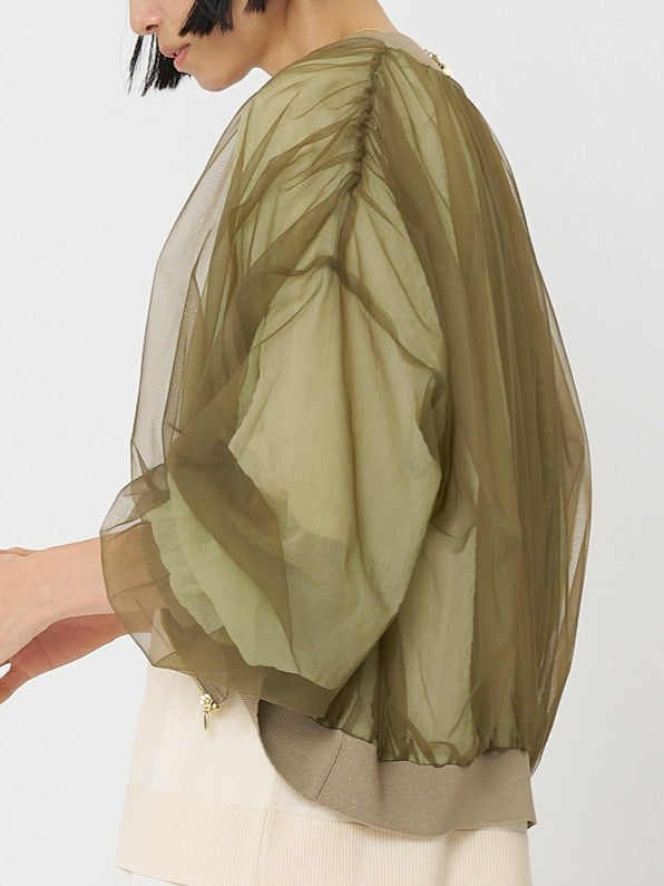 【予約販売】CHIGNON チュールボリュームブルゾン 9861-093GS