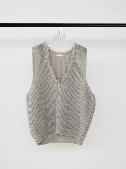 【予約販売】CHIGNON ブークレMIXフリンジベスト 9865-404DP