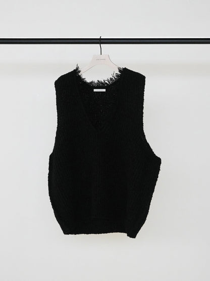 【予約販売】CHIGNON ブークレMIXフリンジベスト 9865-404DP