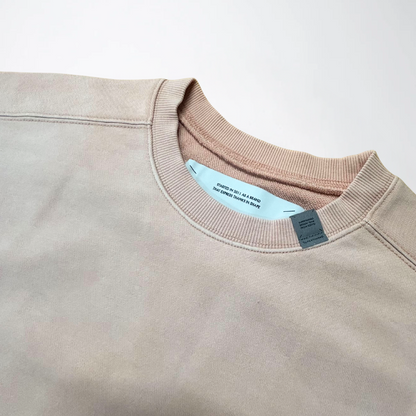 SUPERTHANKS Sun faded Flocky print Sweat S/S T-shirt CS01