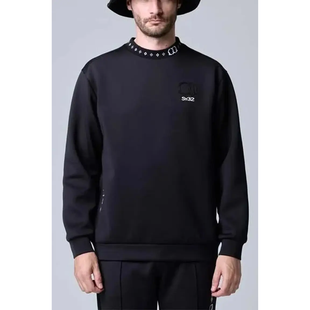 SY32 by SWEET YEARS GOLF DOUBLE MESH KNIT L/S MOCK