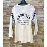 GREEN BUTTER ORGANIC FOOTBALL TEE